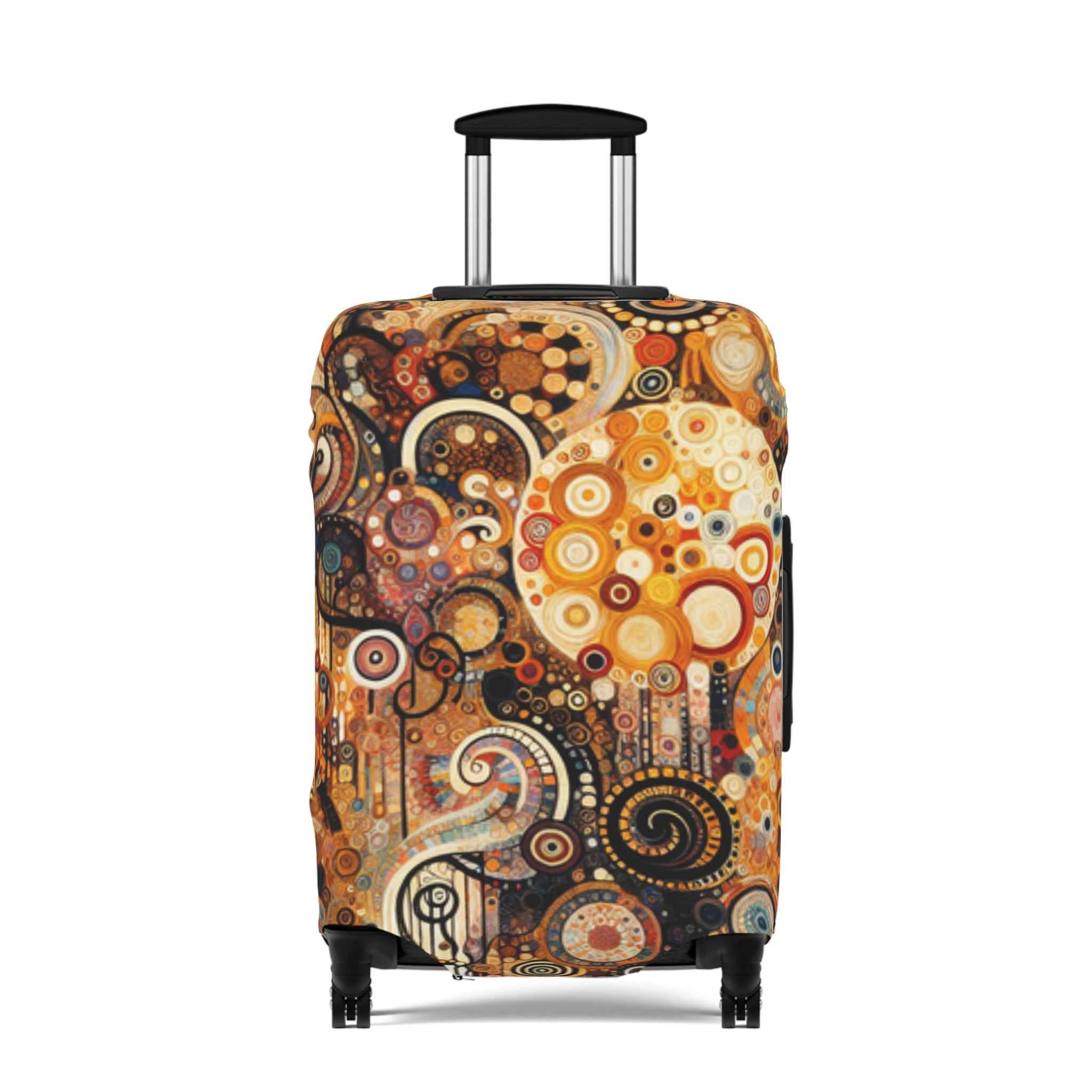 Klimt-Inspired Luggage Cover for Travelers – Unique Bohemian Suitcase Protector by Rosetta Creative Boutique - Rosetta Creative Boutique